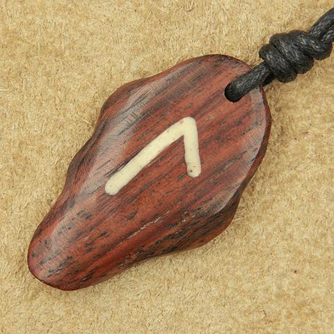 Rune holz schmuck laguz