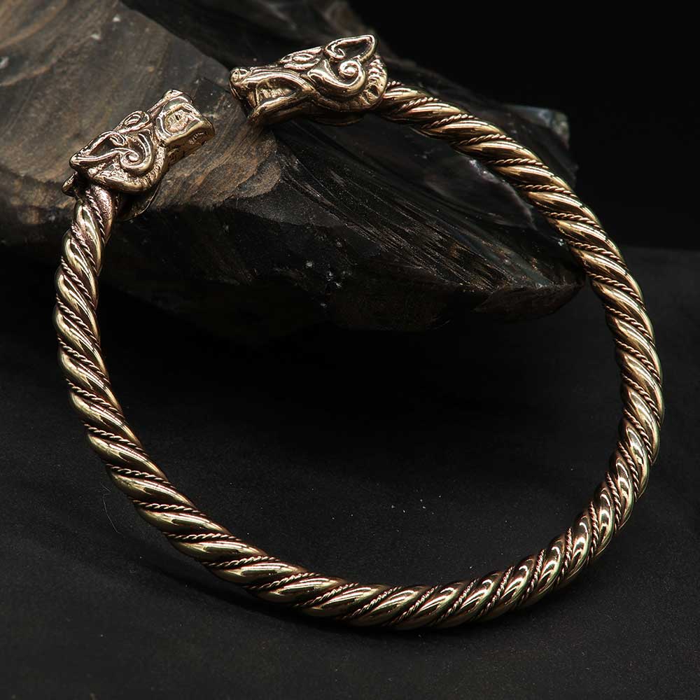 Wikinger Armreif Bronze Himmelswölfe