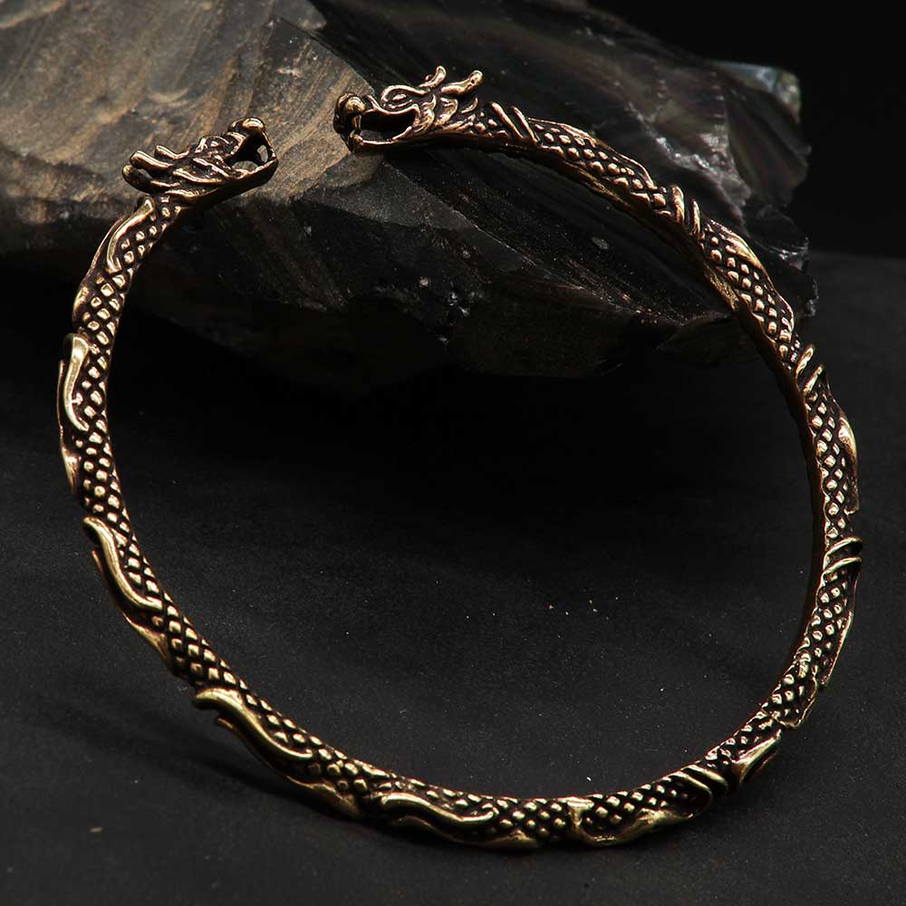 Drachen Bronze Armschmuck Wikinger Frauen kelten