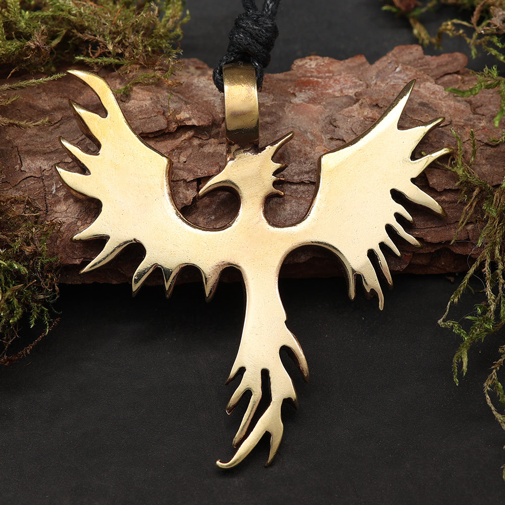 Phoenix Anhänger hochwertige Bronzen Halskette Geschenk Mittelalter Fashion Festival