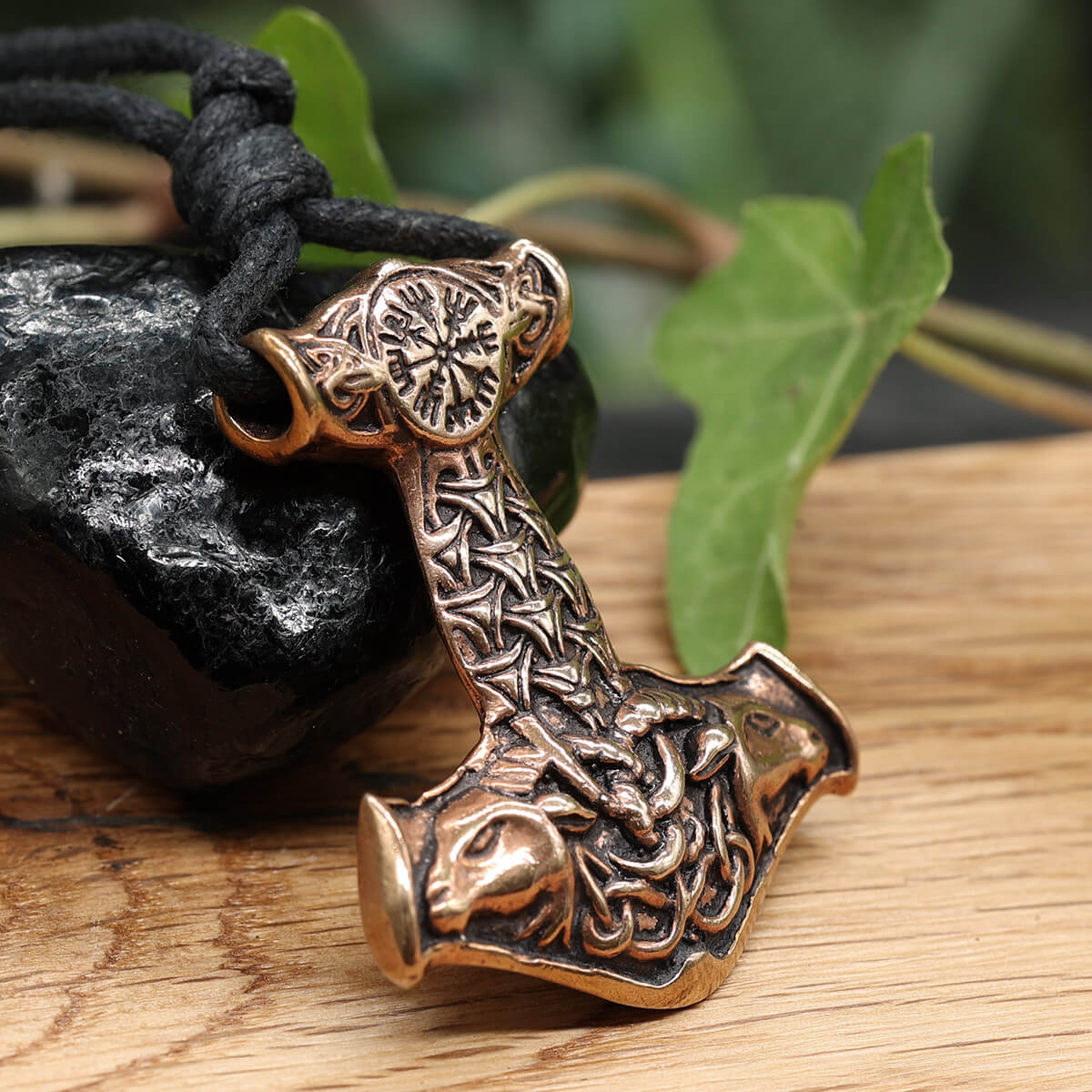 Mjölnir Kette Anhänger Bronze Mittelalter Thorshammer