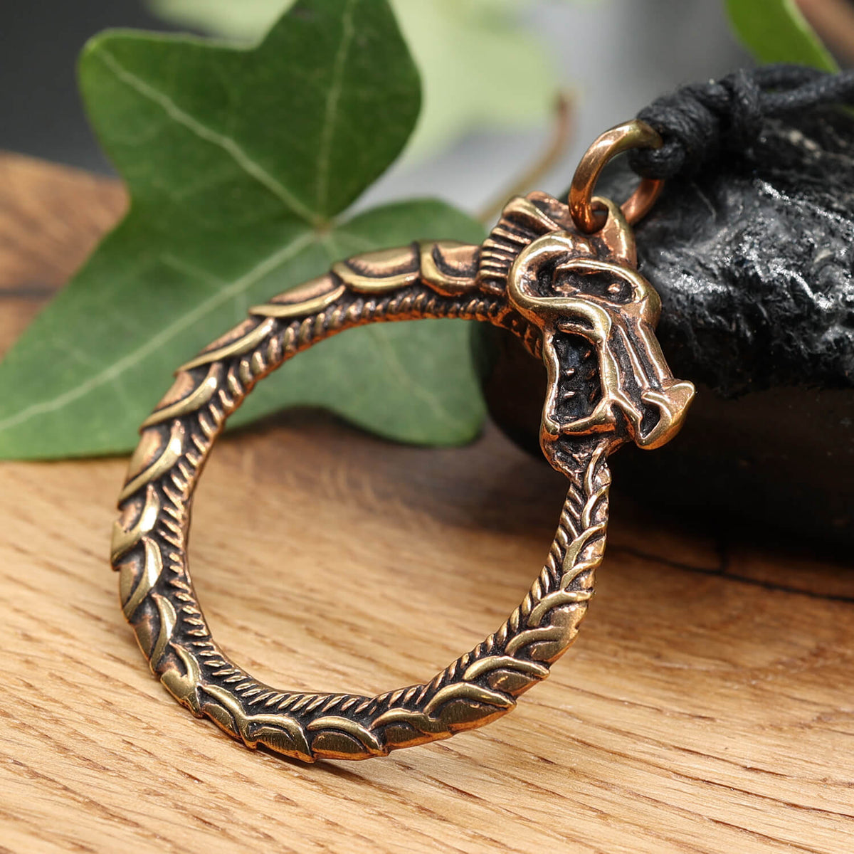 Midgard Schlange Schmuck Anhänger Bronze Mittelalter