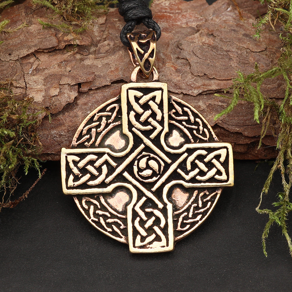Keltenkreuz Halskette Bronze perfektes Geschenk zeitloser Schmuck