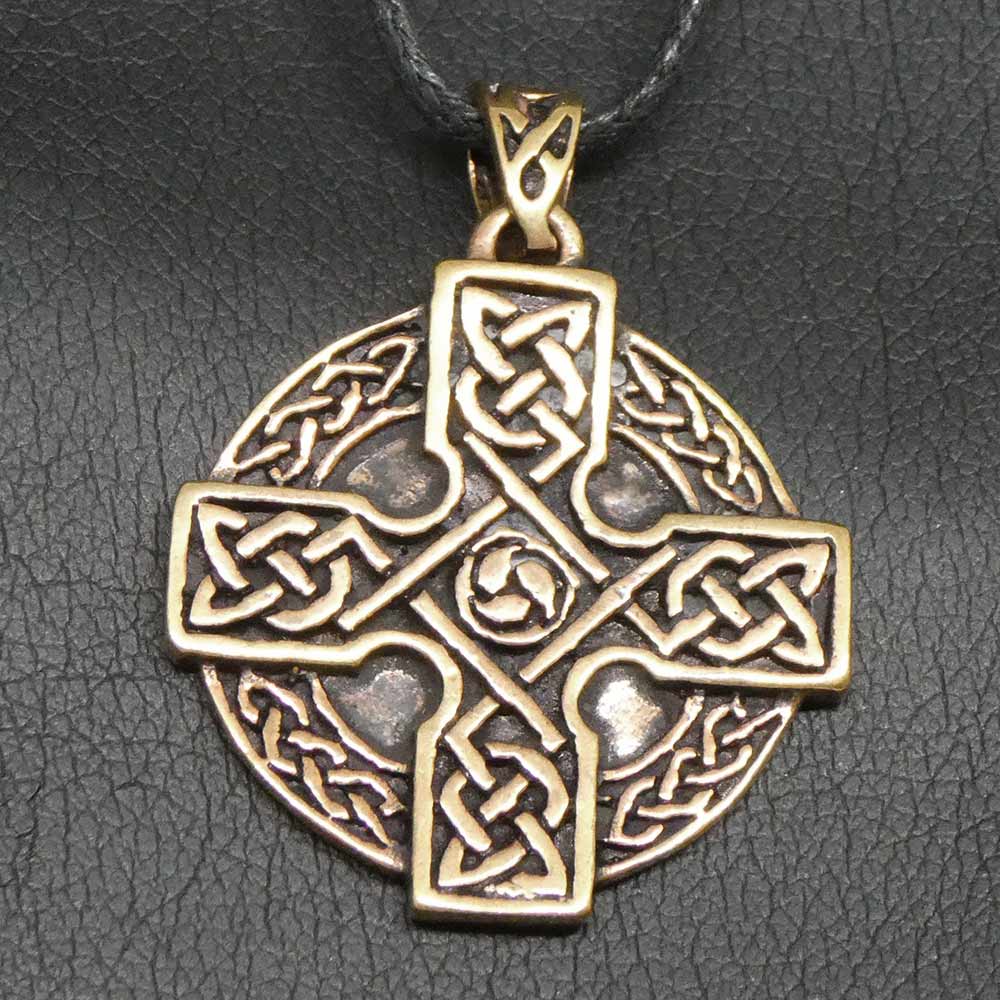 Keltenkreuz Bronze Anhänger Schmuck Mittelalter