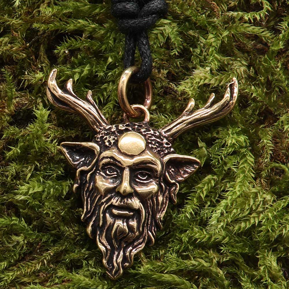 Cernunnos Anhänger Kette Bronze Mittelalter Schmuck