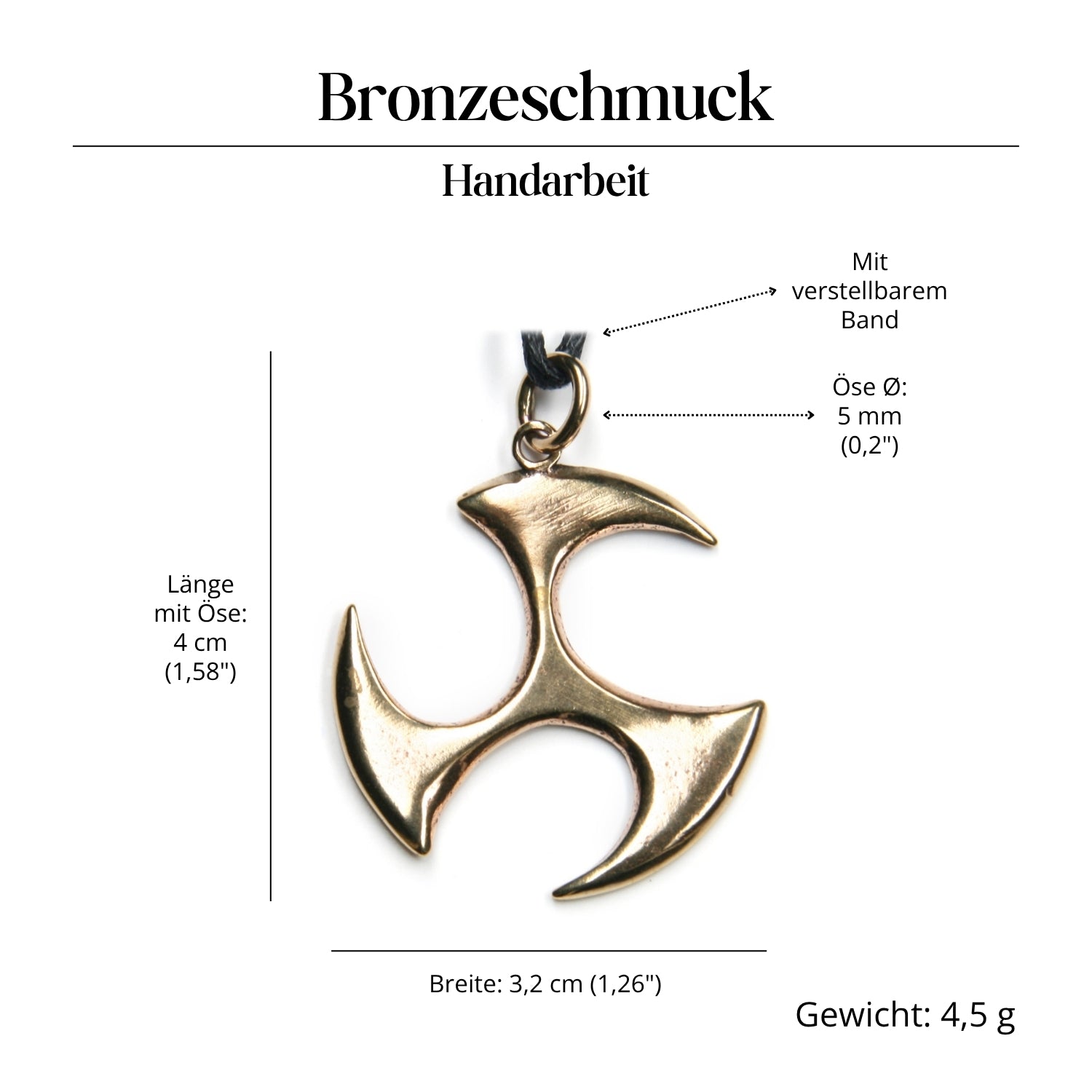 Triskel Halskette goldfarben Anhänger Schmuck Symbolik 