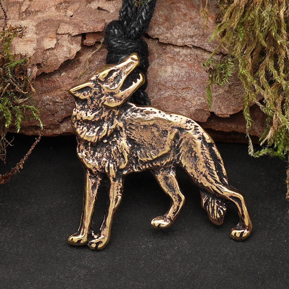 Wolf Halskette Bronze perfektes Geschenk zeitloser Schmuck