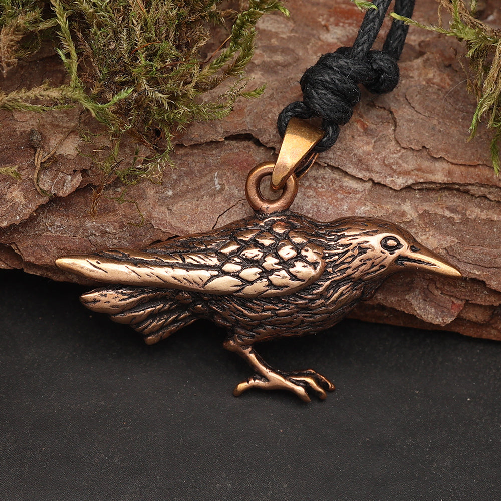 Rabe Halskette Bronze perfektes Geschenk zeitloser Schmuck