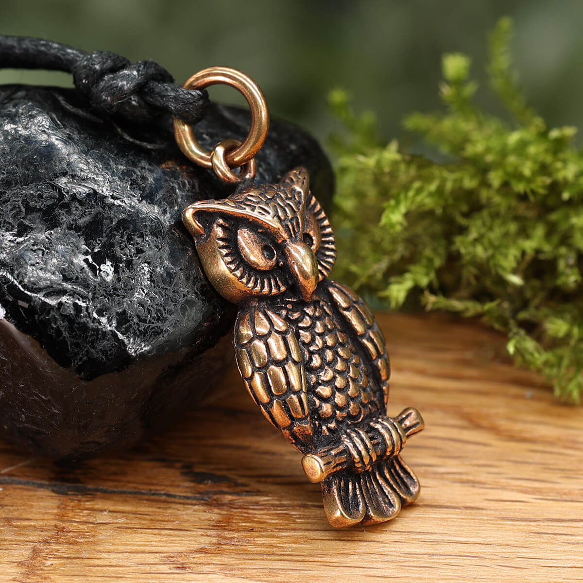 Eulen Bronze Anhänger Schmuck für Ketten