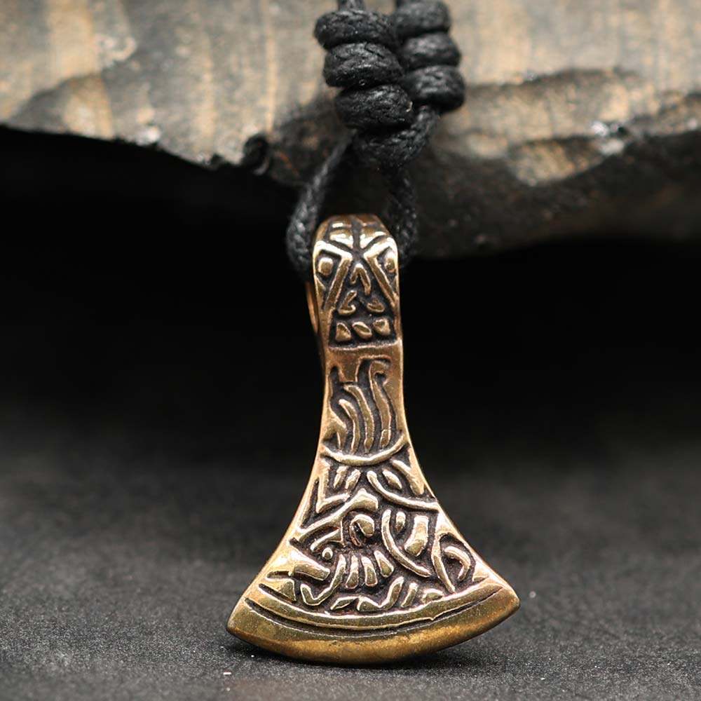 Mammenaxt Anhänger Schmuck Bronze Mittelalter Wikinger