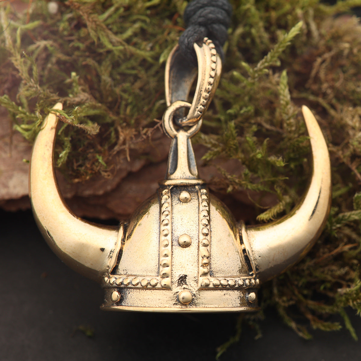 Wikingerhelm Anhänger Schmuck Bronze Halskette Handarbeit