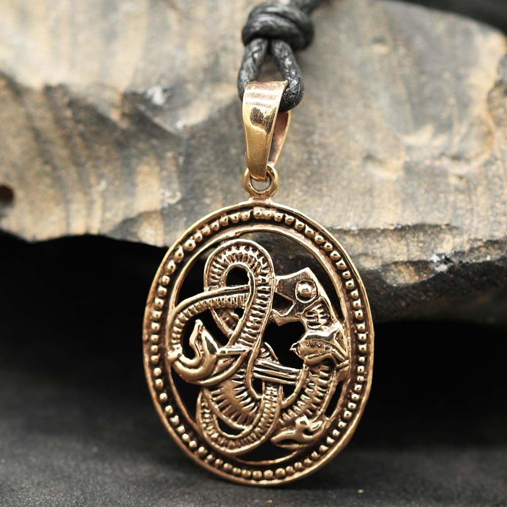 Keltische Schlange Bronze Schmuck Anhänger keltisch Mittelalter