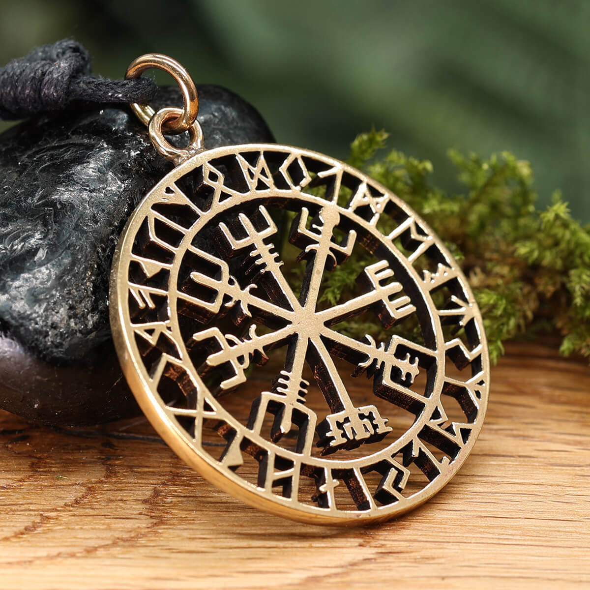 Vegvisir Schmuck Bronze Wikinger Kette Anhänger