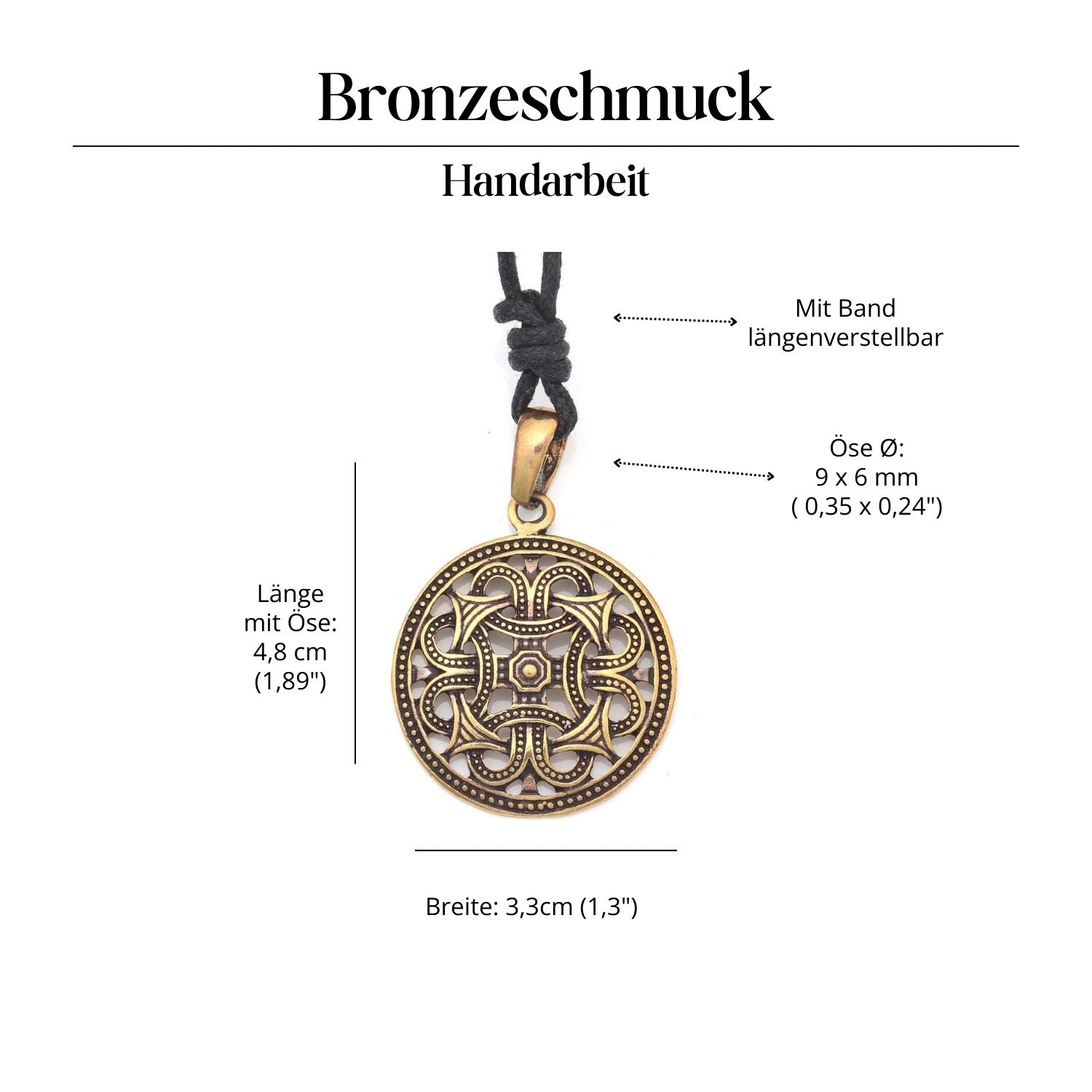 Ornament Halskette Bronze Amulett