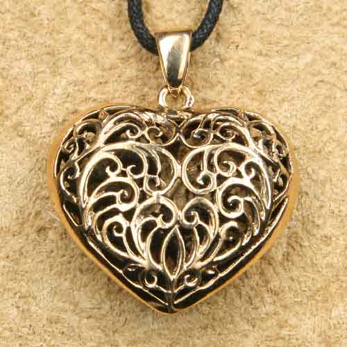 Herz Schmuck Anhänger Bronze