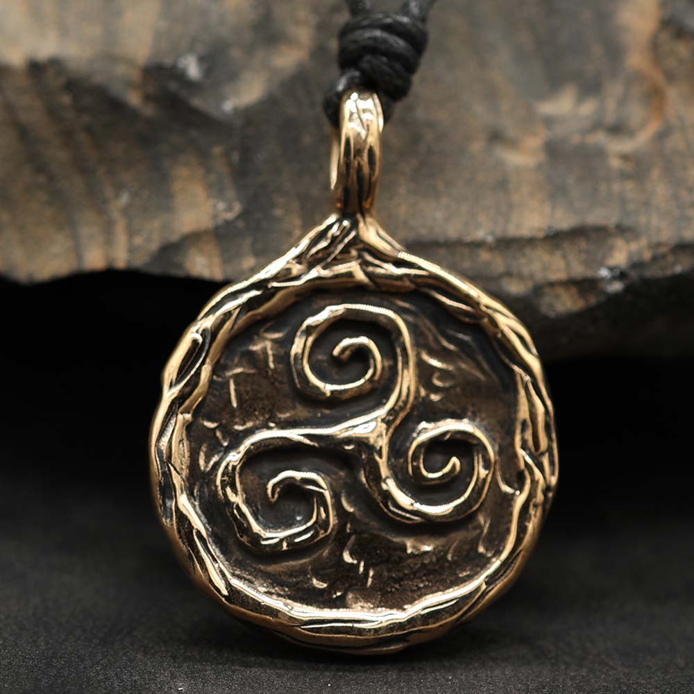 Triskel Anhänger Schmuck Bronze keltisch Kette