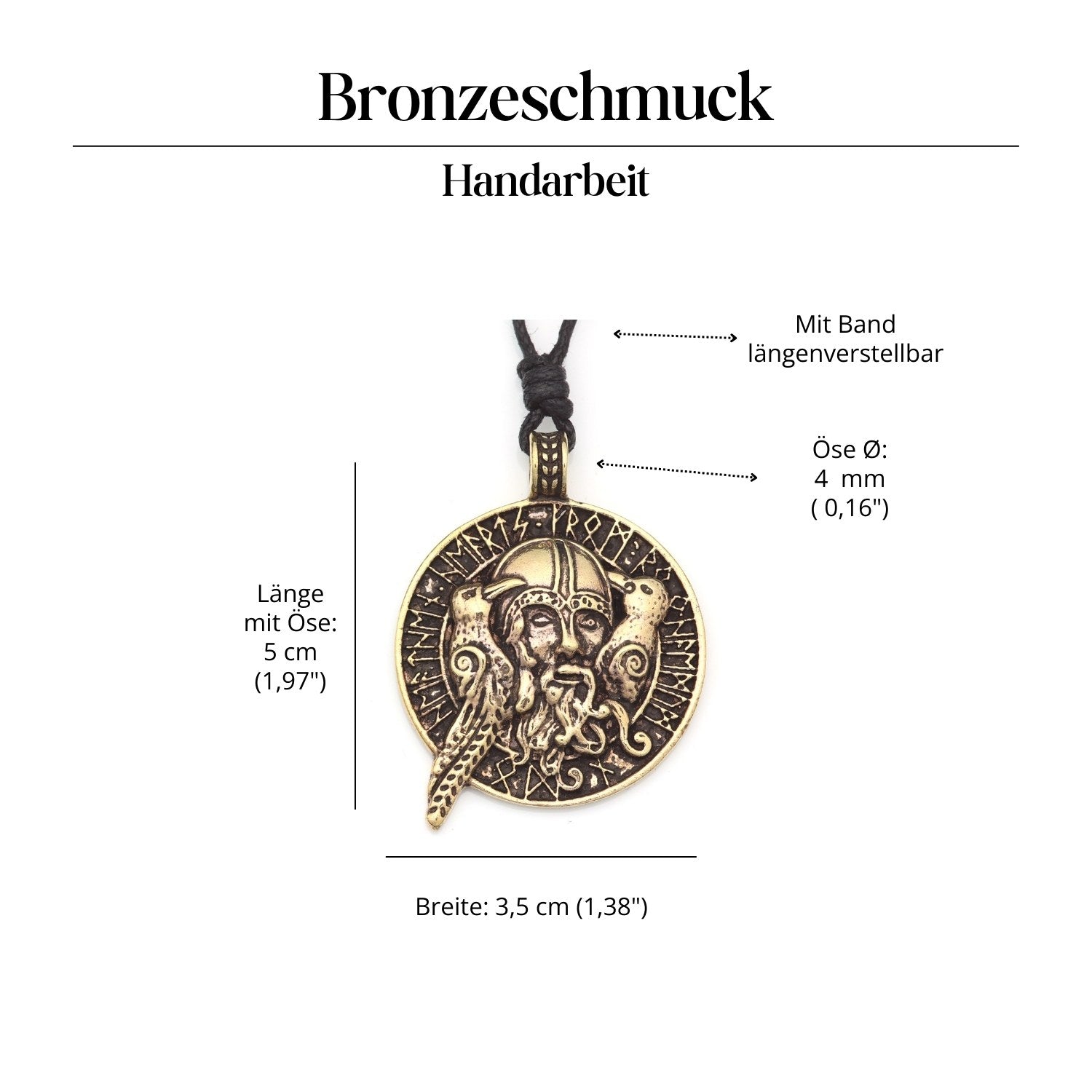 Odinr Halskette Bronze Amulett