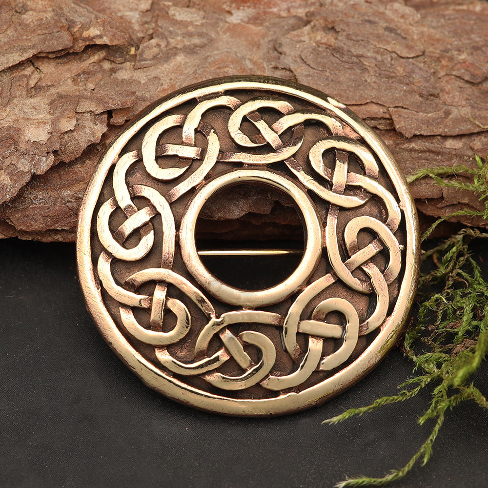 Gewandnadel Bronze Brosche Mittelalter Schmuck Schließe Keltisch