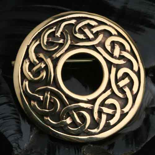 Keltische Brosche Keltenknoten aus Bronze