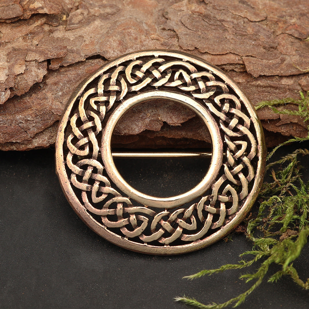 Brosche Bronze Mittelalter Schmuck Schließe Keltisch