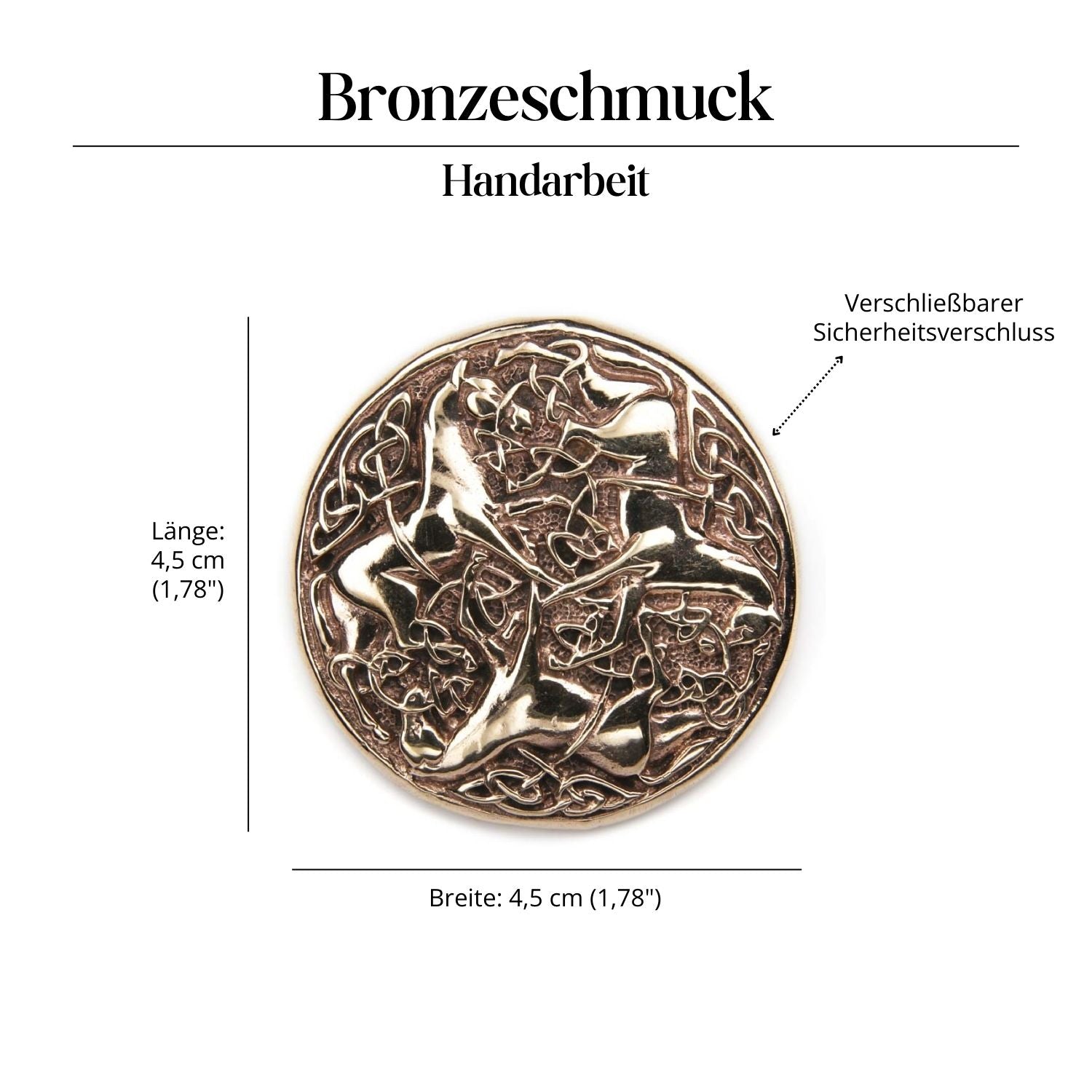 Brosche Kelten Gewandnadel mittelalterlich Schließe Bronze