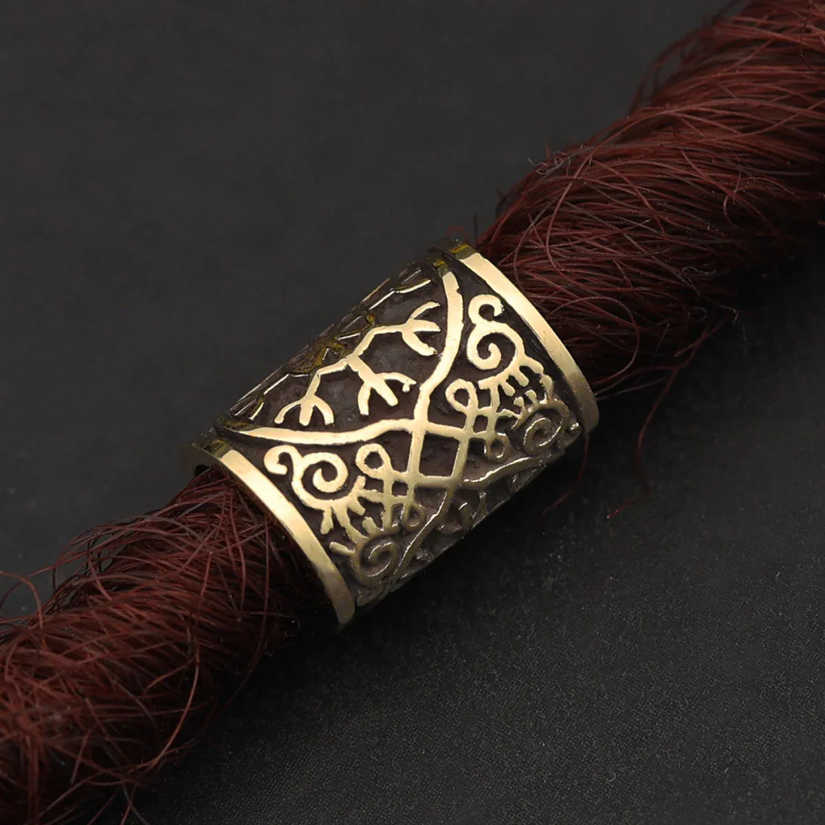 Vegvisir Beard Jewelry Viking Jewelry Brass Beard Bead
