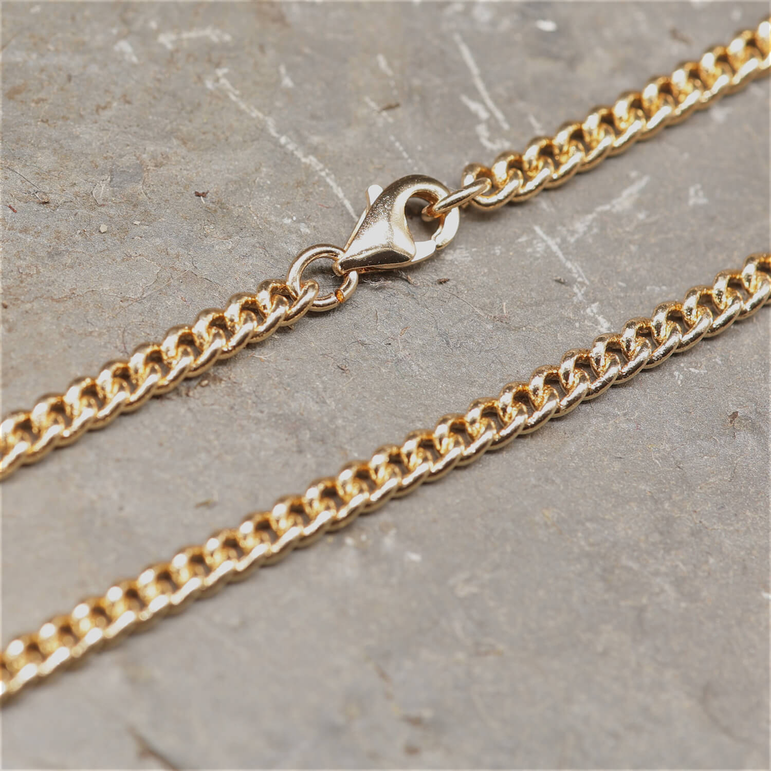 Wikingerkette Halskette Bronzefarben 3 mm hochwertige Kette