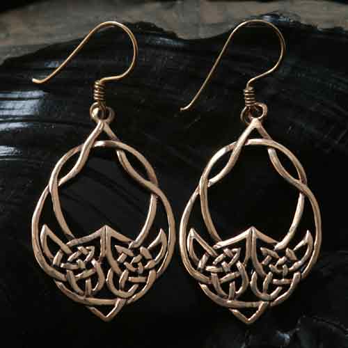 keltisches Blatt Ohrschmuck Bronze Ohrhänger kelten Ohrringe