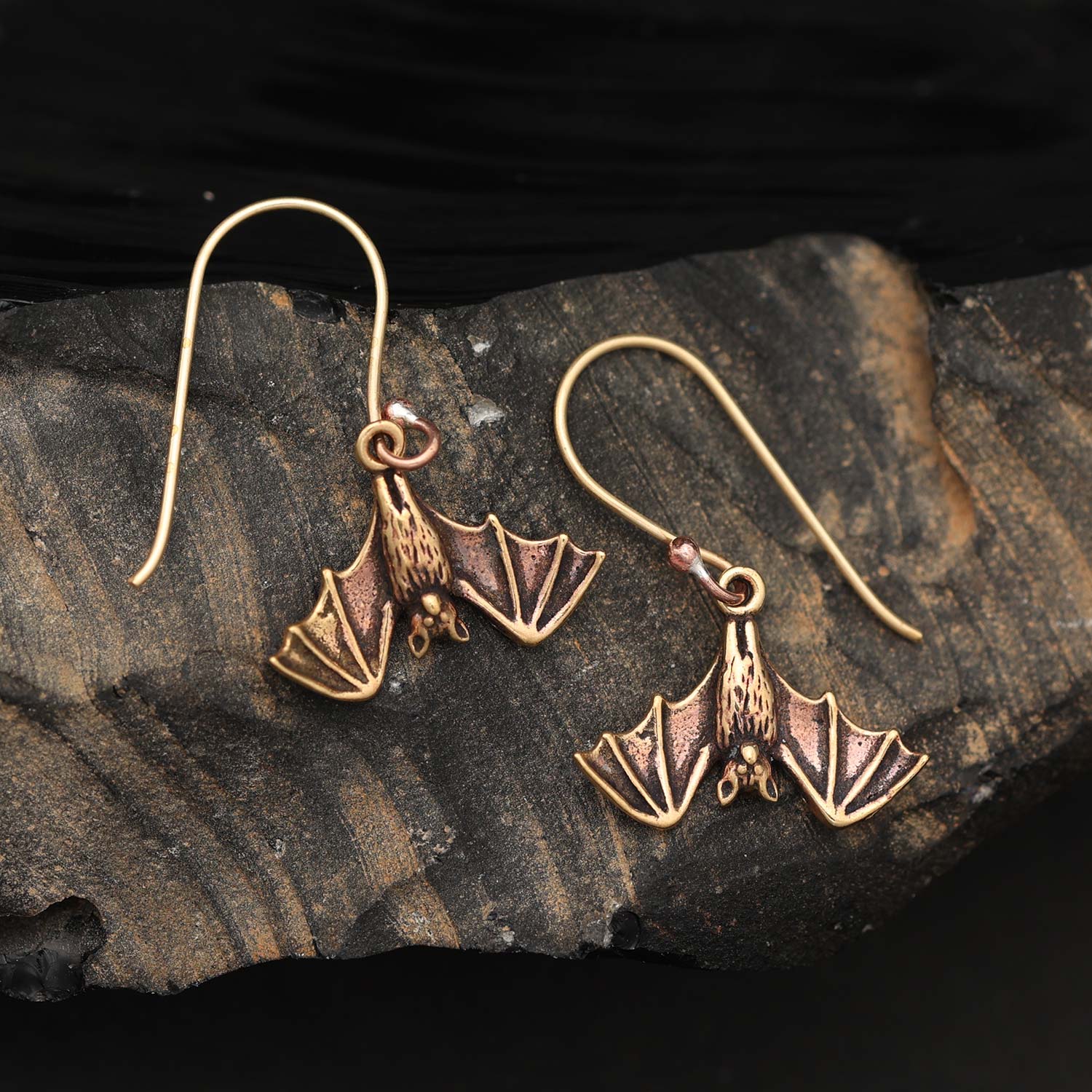 Fledermaus  Ohrringe Bronze mmittelalterliche Ohrringe