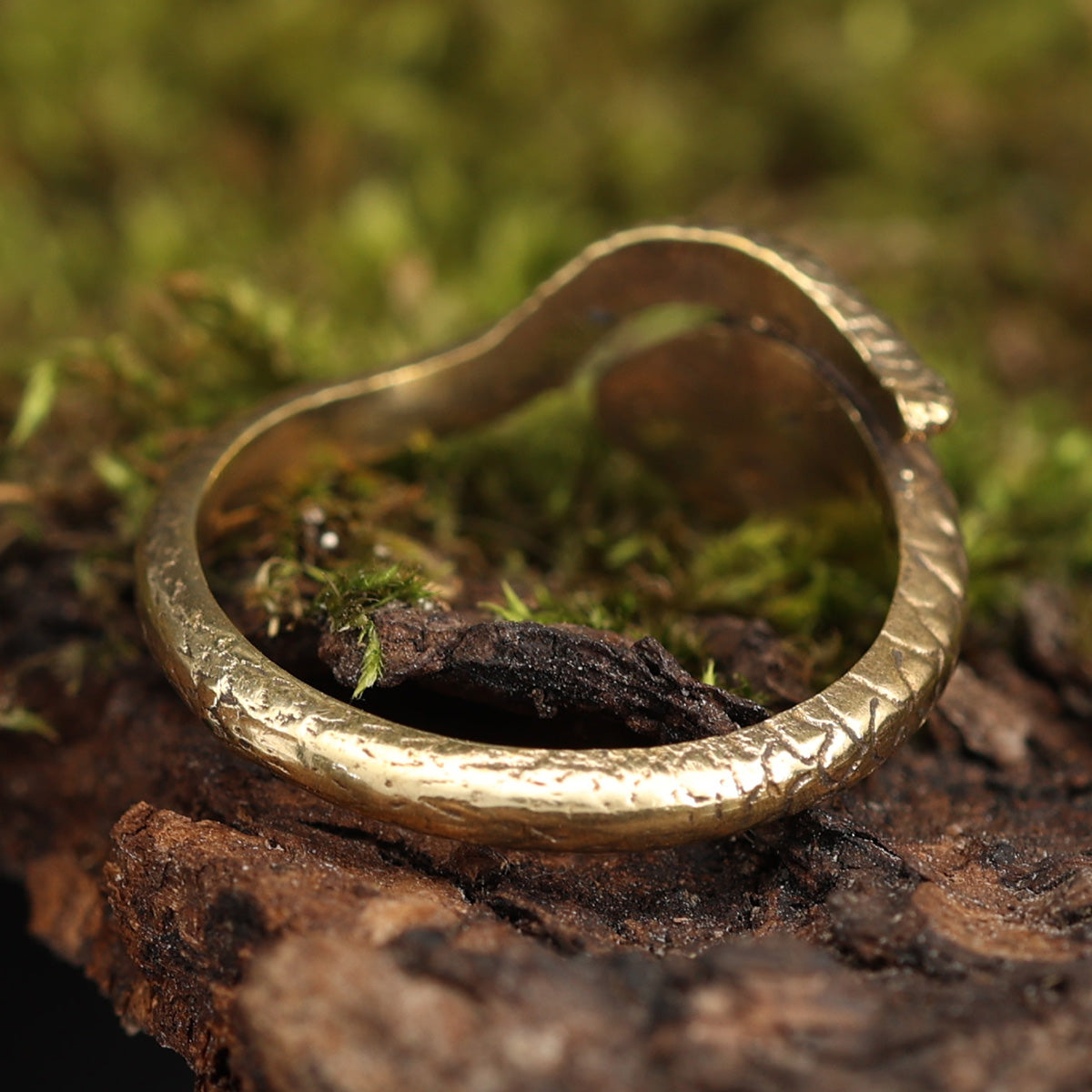 Schlangen Ring größenverstellbar Messing Damen Schmuck