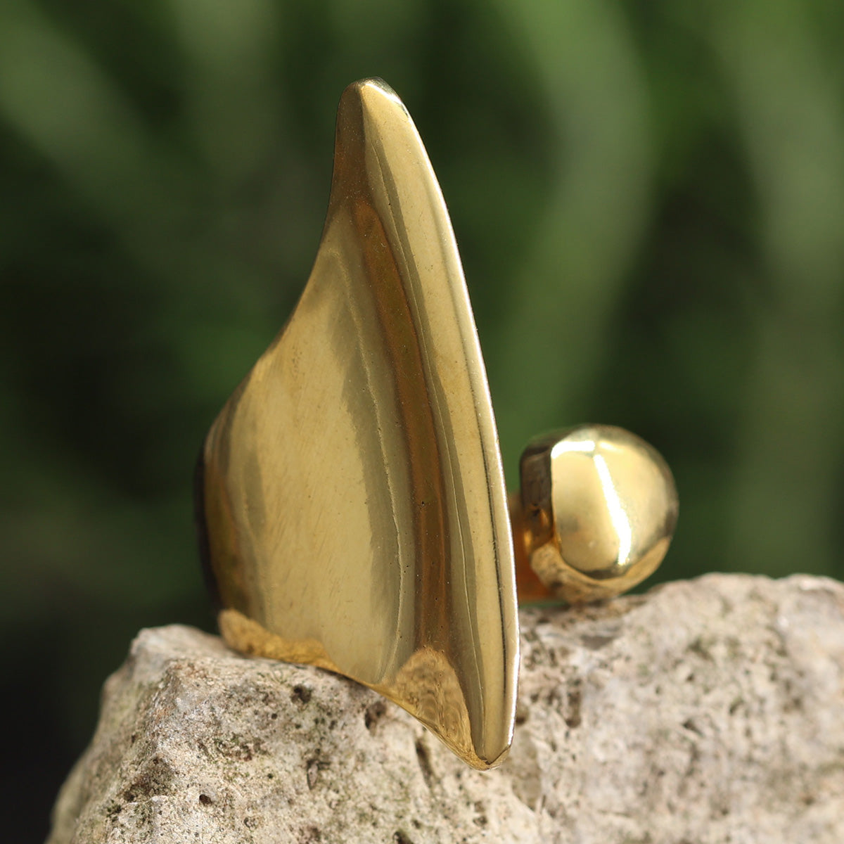 Designer Ring größenverstellbar Messing Damen Schmuck