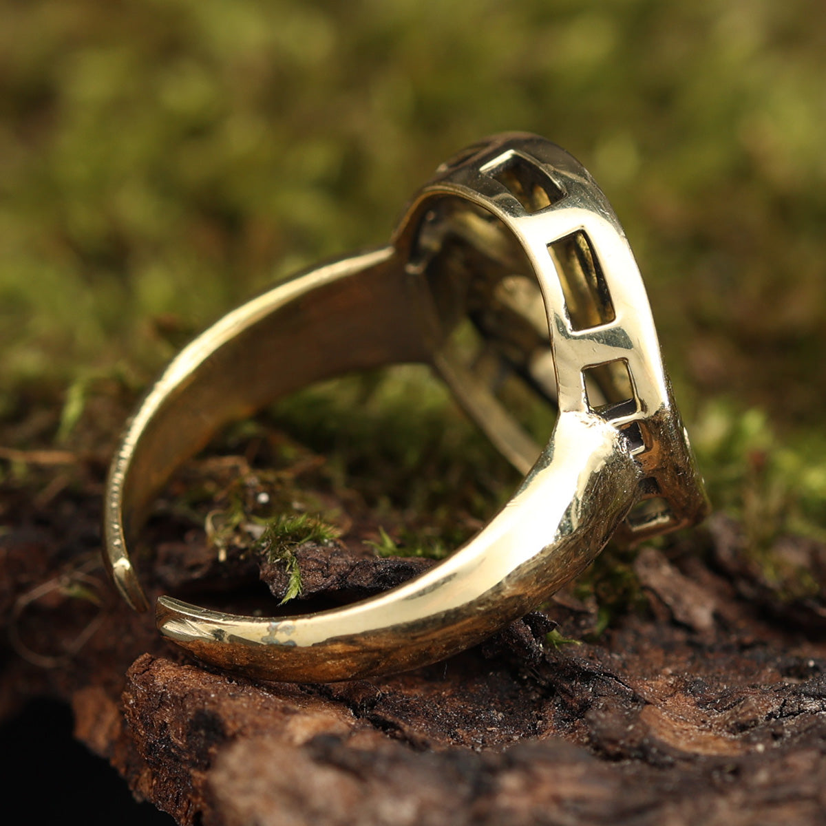 Damen Ring Lebensbaum größenverstellbar Messing Schmuck