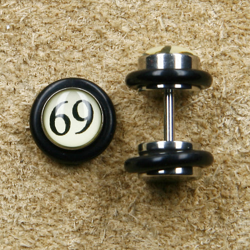 Fake Plug 69 Edelstahl Fleshtunnel