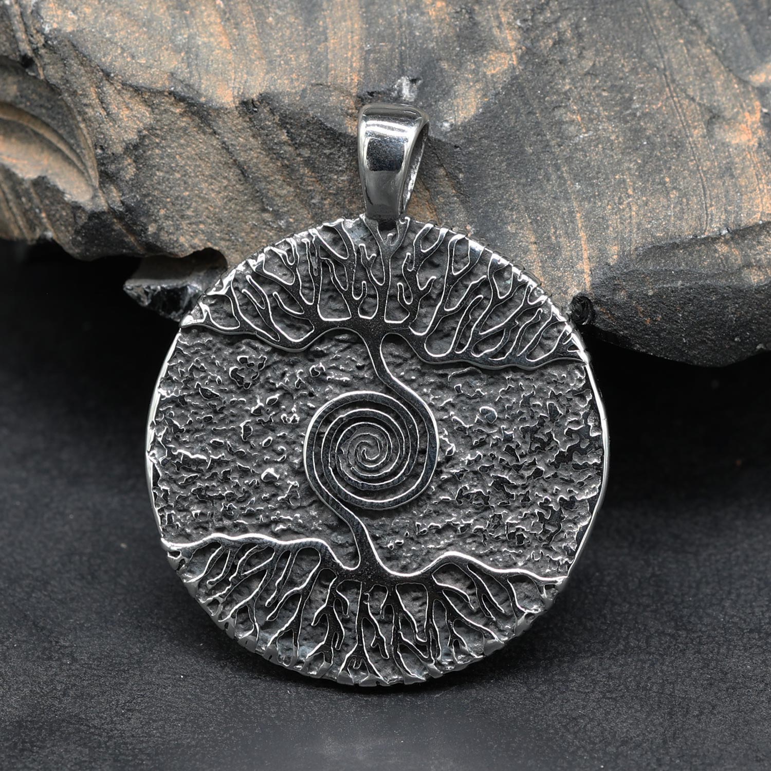 Feiner Lebensbaum Anhänger Edelstahl Schmuck