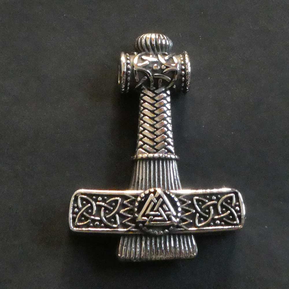 Thorshammer Anhänger Edelstahl massiv schwer Wikinger Schmuck