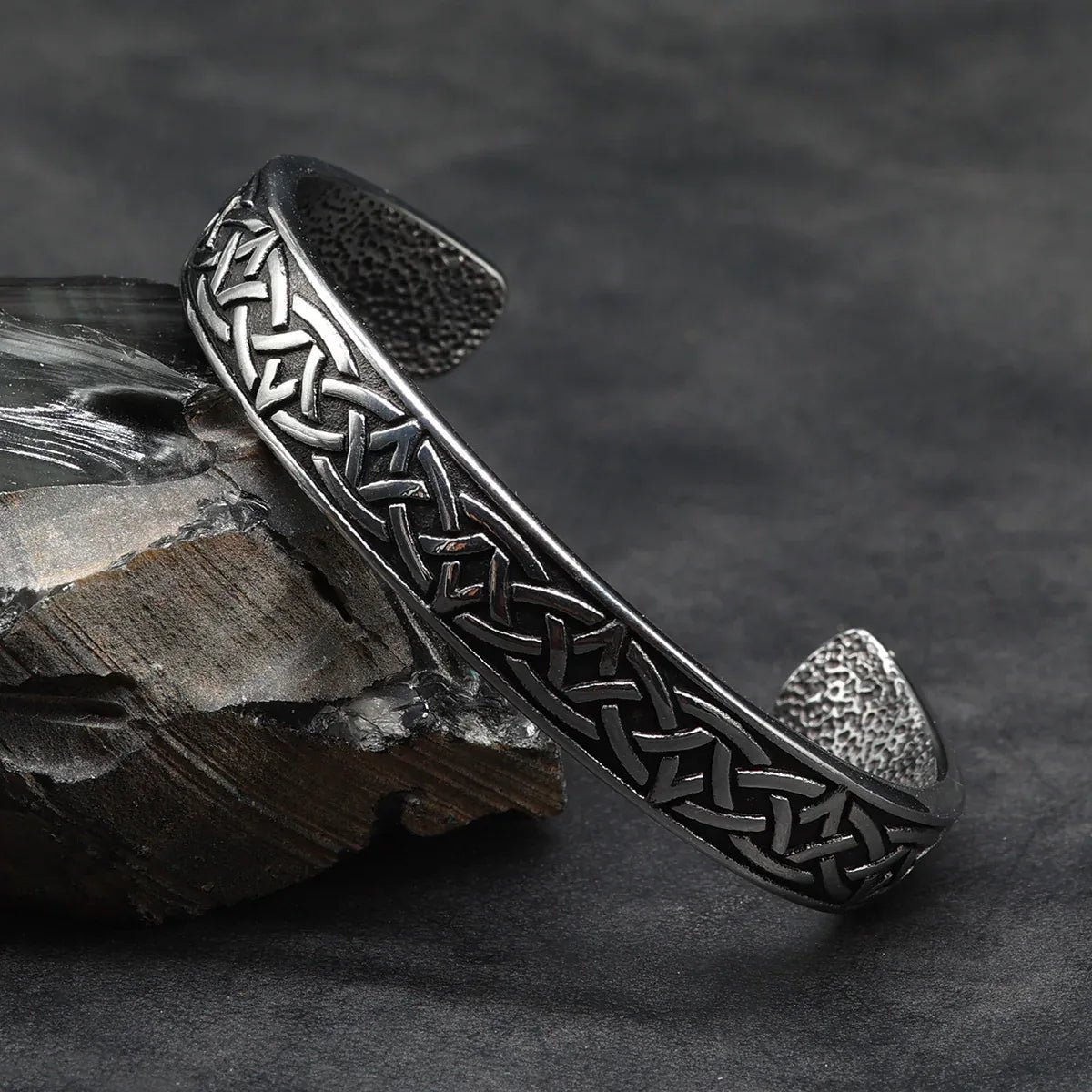 Edelstahl Keltischer Knoten Armreif  Armschmuck massiv
