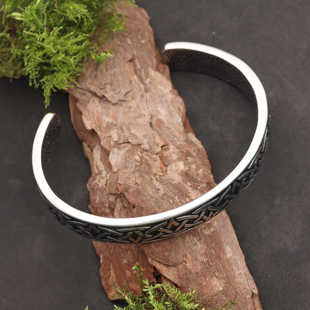 Keltischer Knoten Armreif Edelstahl Kelten Armspange Biker