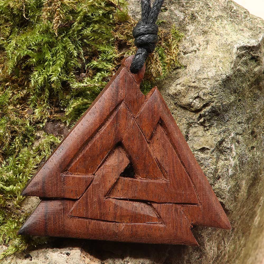 Kelten Holzschmuck Anhänger Kette Fair gehandelt handarbeit