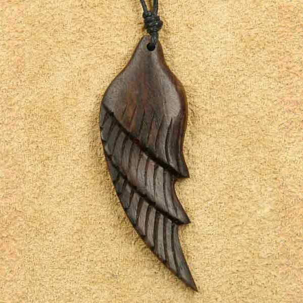 Engel Flügel Holzschmuck Kettenanhänger Engelsflügel Handarbeit Schmuck