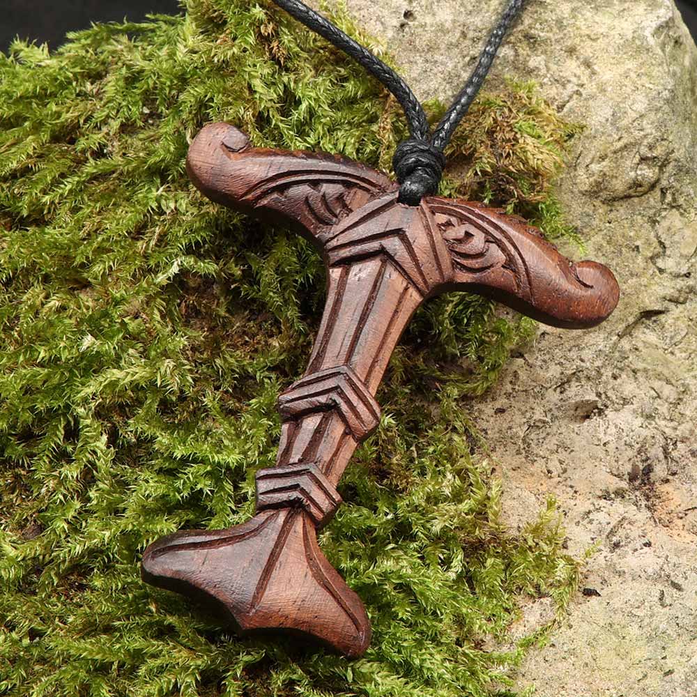 Irminsul Holzschmuck Kettenanhänger Germannen Schmuck Handarbeit
