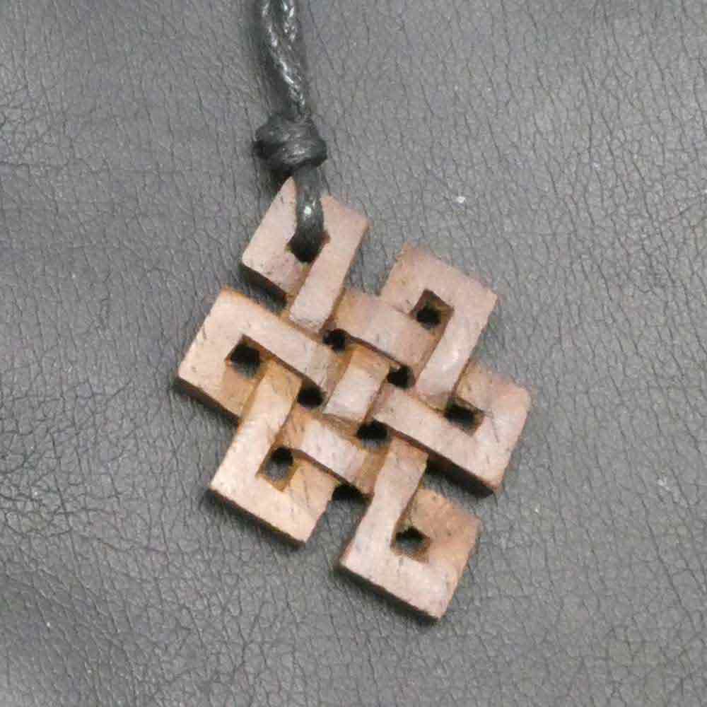 Irisches Kleeblatt Holzschmuck Kettenanhänger