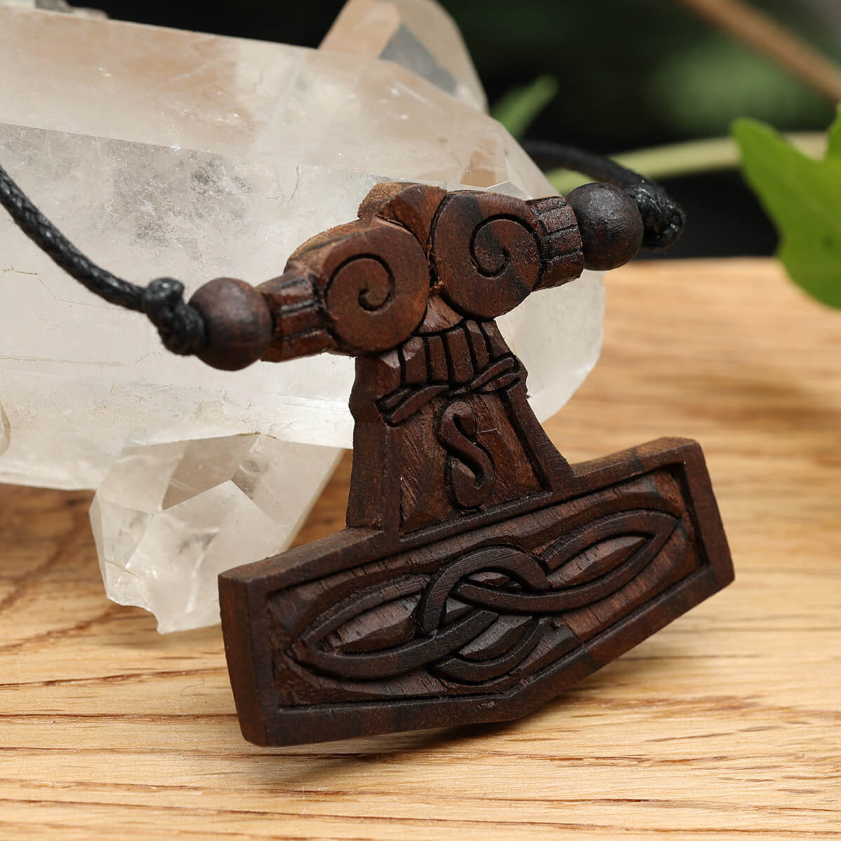 Thors Hammer Anhänger Holu Halskette Kunst Handwerk Mjölnir