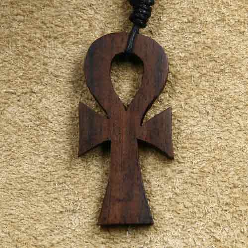 Ankh Holz Kette ägyptischer Schmuck faur gehandelt