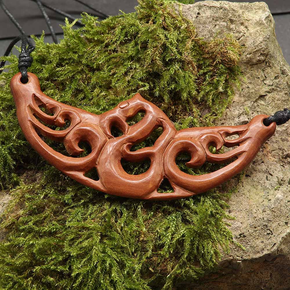 Holzschmuck Collier Keltisch außergewöhnlich Halskette aus Holz Schmuck
