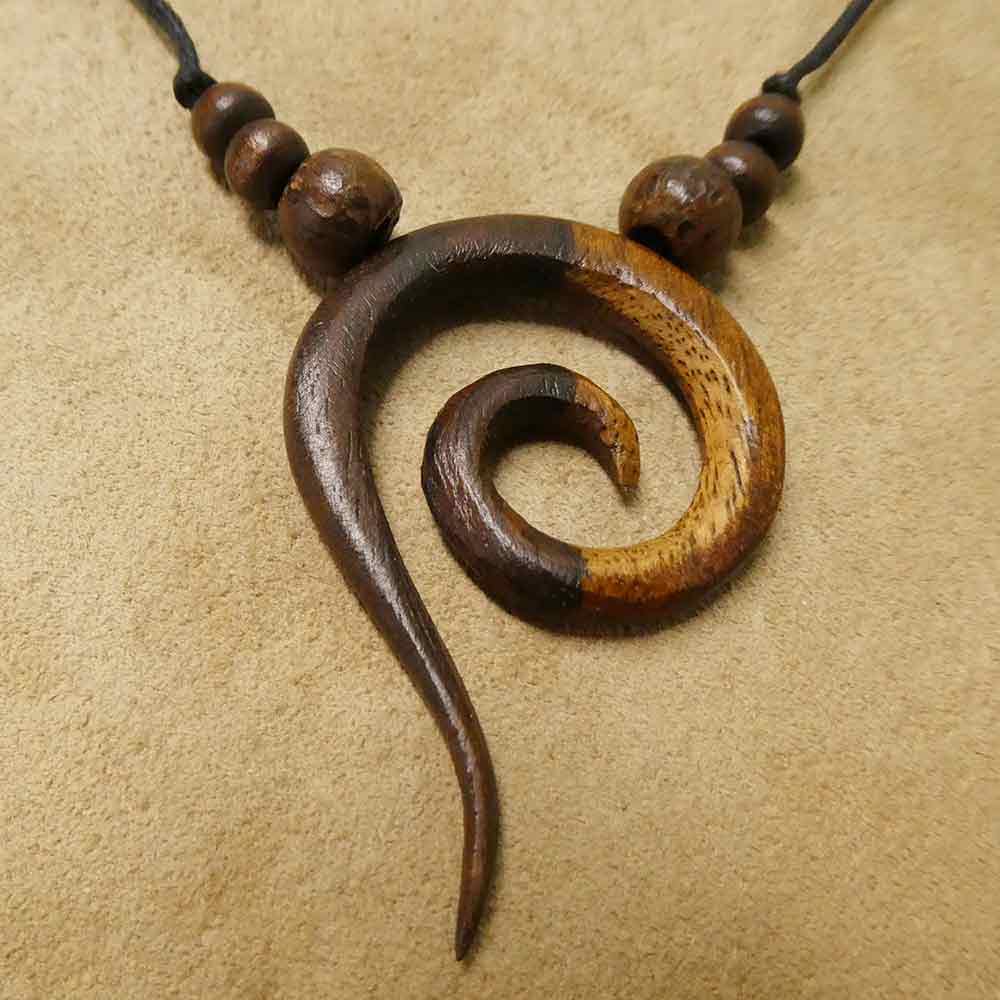 Spirale Kette Schmuck Holz