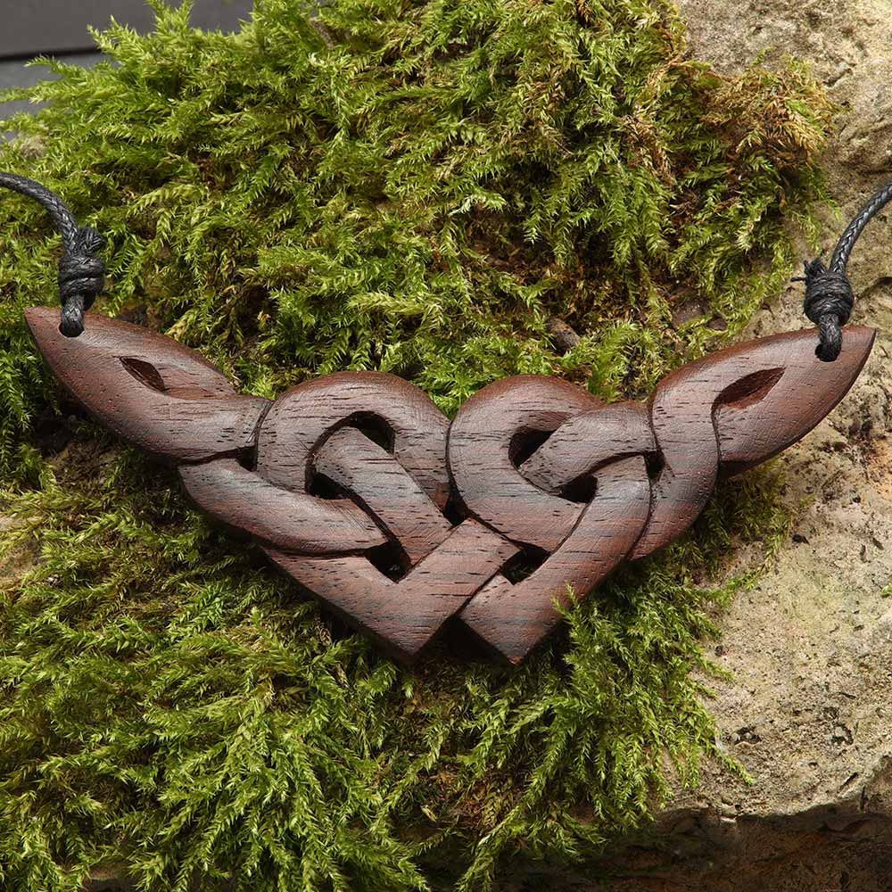 Kelten Kette Holzschmuck Collier handgefertigter Schmuck aus Holz fair gehandelt