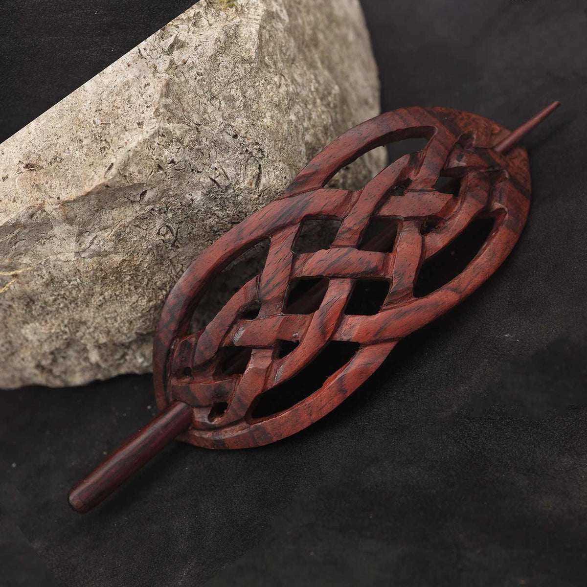 Haarspange Kelten Haarschmuck Holzschmuck geschnitzt