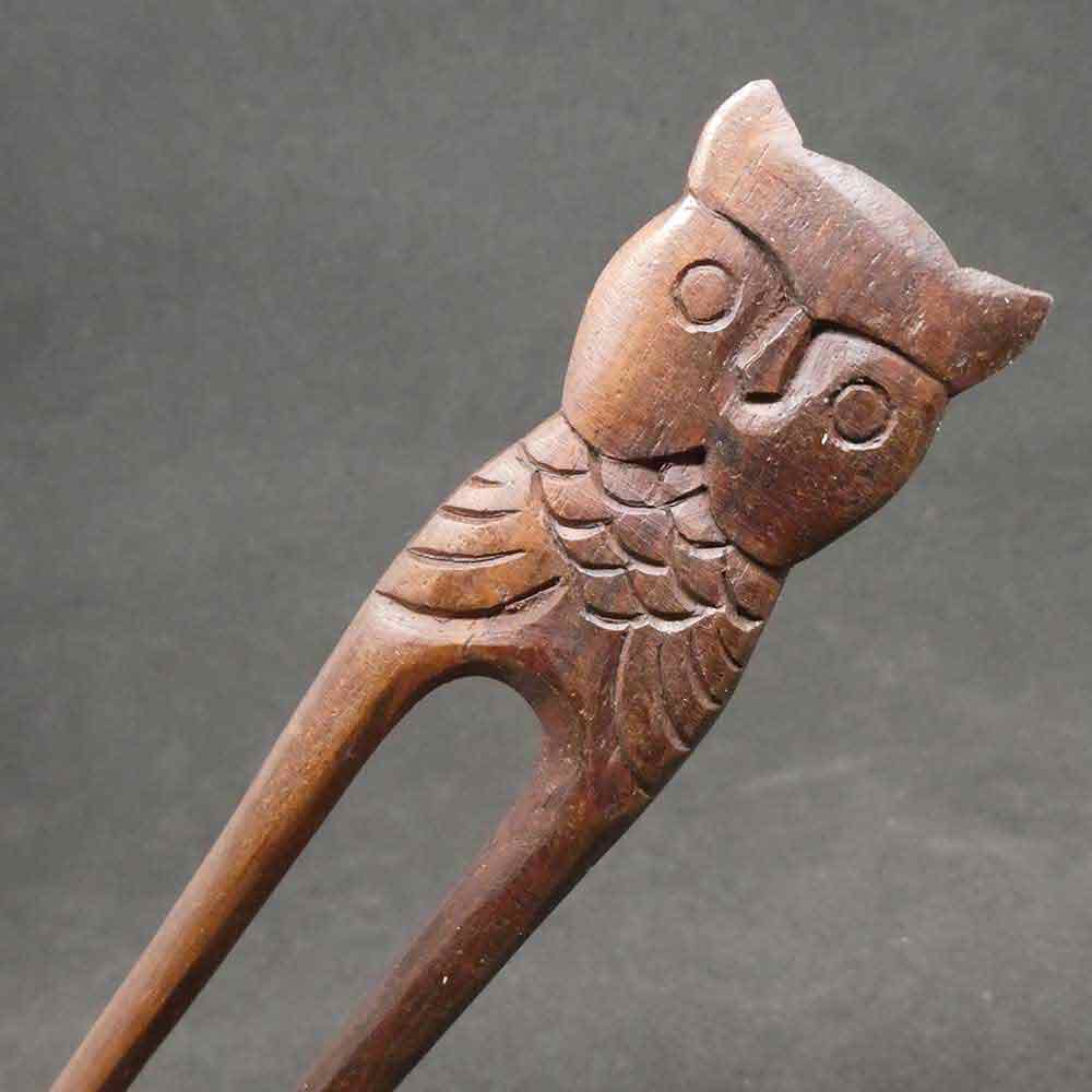 Haarstab Eule Haarschmuck Holz
