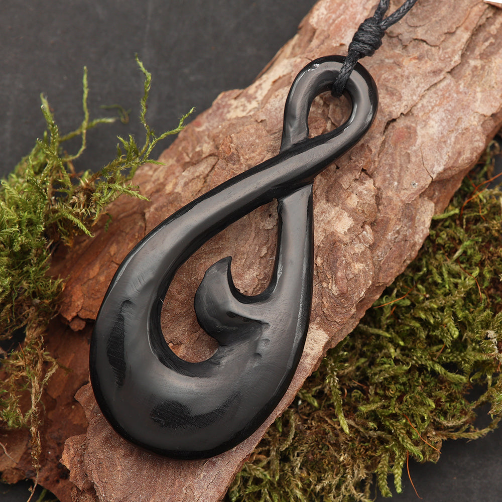 Maori Schmuck Anhänger Horn Halskette Fair gehandelt Kunst Handwerk