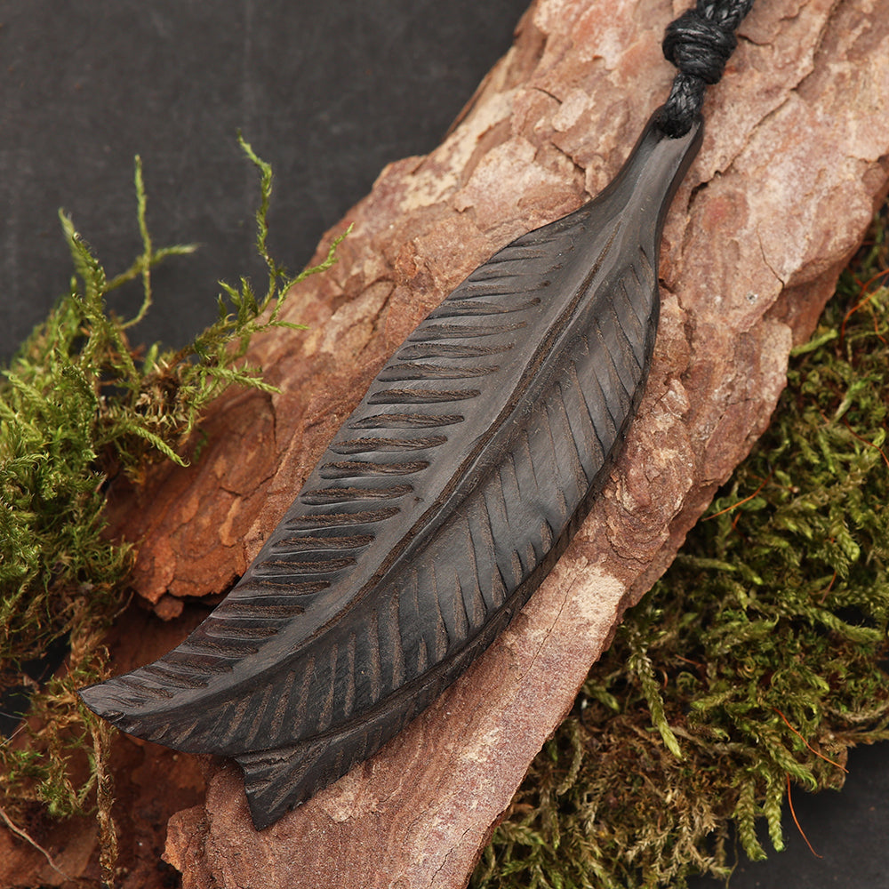 Feder Halskette Horn Schmuck Handarbeit fair gehandelt